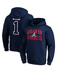 Men's Fanatics Navy Atlanta Braves Father's Day #1 Dad Pullover Hoodie