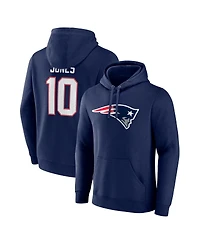 Men's Mac Jones Navy New England Patriots Big and Tall Fleece Name Number Pullover Hoodie