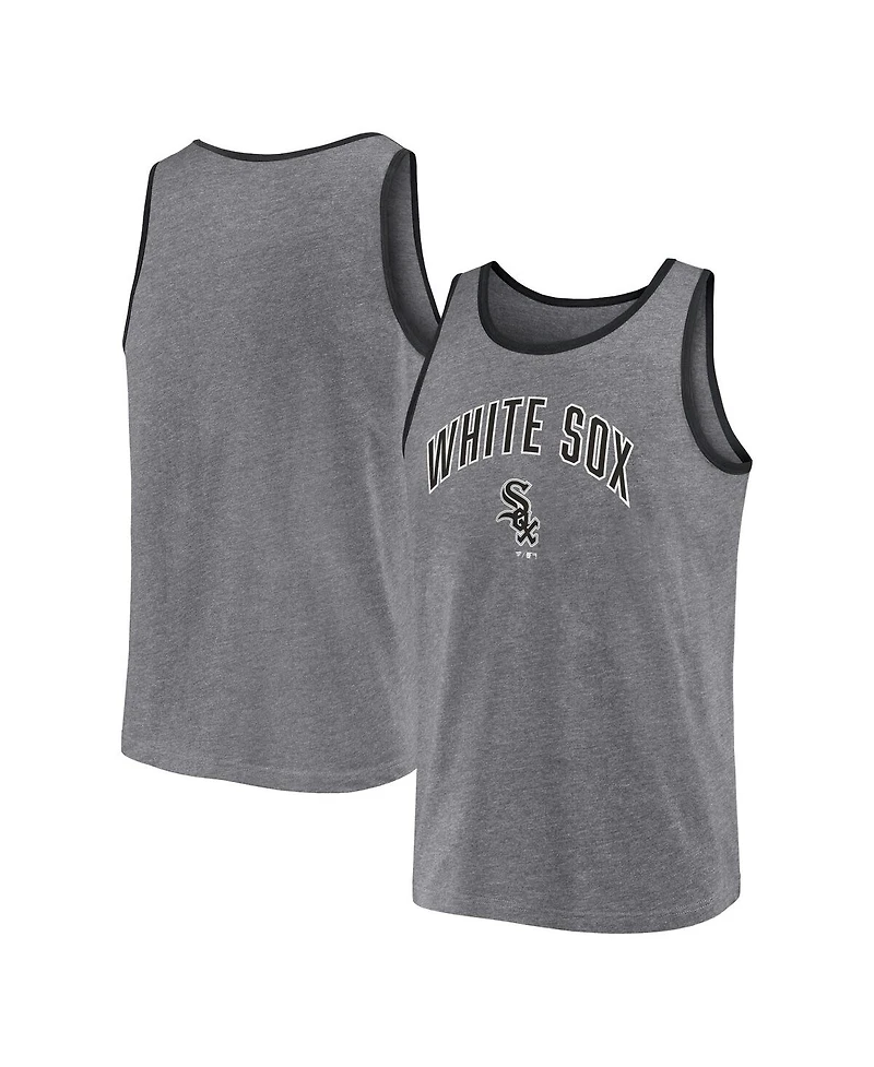 Men's Fanatics Heather Gray Chicago White Sox Primary Tank Top