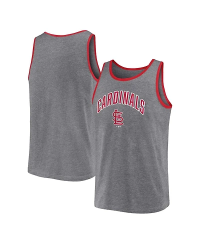 Men's Fanatics Heather Gray St. Louis Cardinals Primary Tank Top