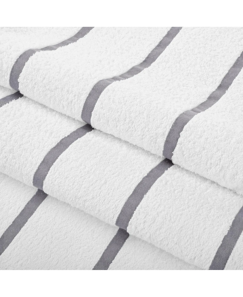 Arkwright Home Las Rayas Beach Towels (4 Pack), 30x60 in., Striped Color Options, 100% Soft Cotton