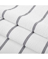 Arkwright Home Las Rayas Beach Towels (4 Pack), 30x60 in., Striped Color Options, 100% Soft Cotton