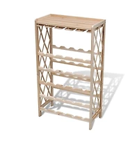 vidaXL Wine Rack for 25 Bottles Solid Fir Wood