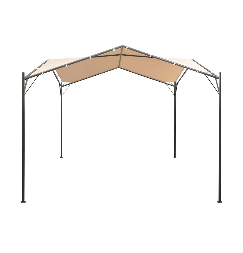 Gazebo Pavilion Tent Canopy 13' 1"x13' 1" Steel Beige