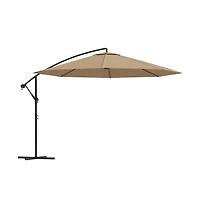 Cantilever Garden Parasol with Aluminum Pole 137.8" Taupe