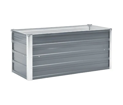 Garden Raised Bed Galvanized Steel 39.4"x15.7"x17.7" Gray
