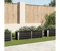 Garden Raised Bed Anthracite 63"x15.7"x17.7" Galvanized Steel