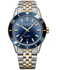 Raymond Weil Men's Swiss Automatic Freelancer Diver Two-Tone Stainless Steel Bracelet Watch 43mm