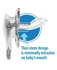 Dr. Browns PreVent Orthodontic Baby Pacifier, 0-6m, 4-Pack, Glow in the Dark, Blue
