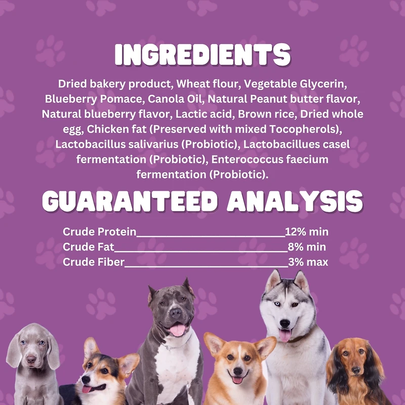JoJo Modern Pets JoJo Good Chews Peanut Butter & Jelly Soft Chew Dog Treats – 5 oz/(2-Pack)