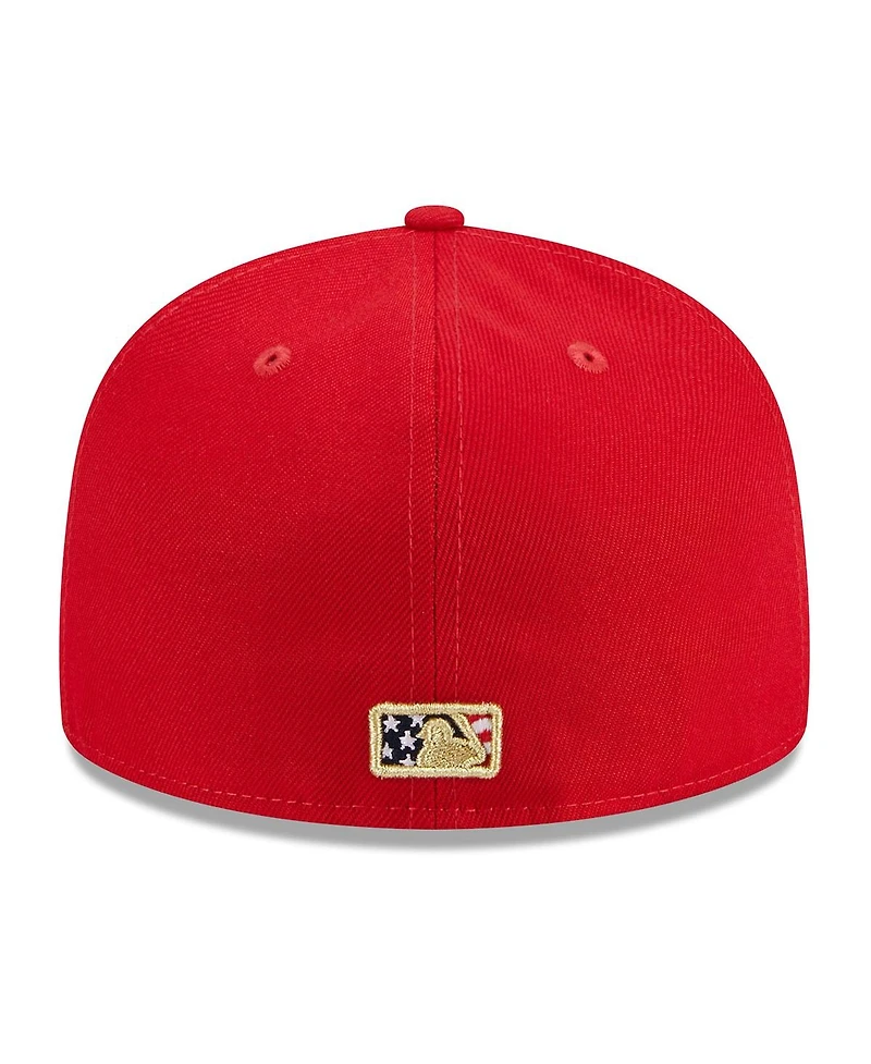 Men's New Era Red Oakland Athletics 2023 Fourth of July 59FIFTY Fitted Hat