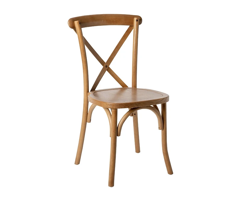 Merrick Lane Davisburg Stackable Wooden Cross Back Bistro Dining Chair