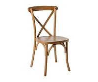 Merrick Lane Davisburg Stackable Wooden Cross Back Bistro Dining Chair
