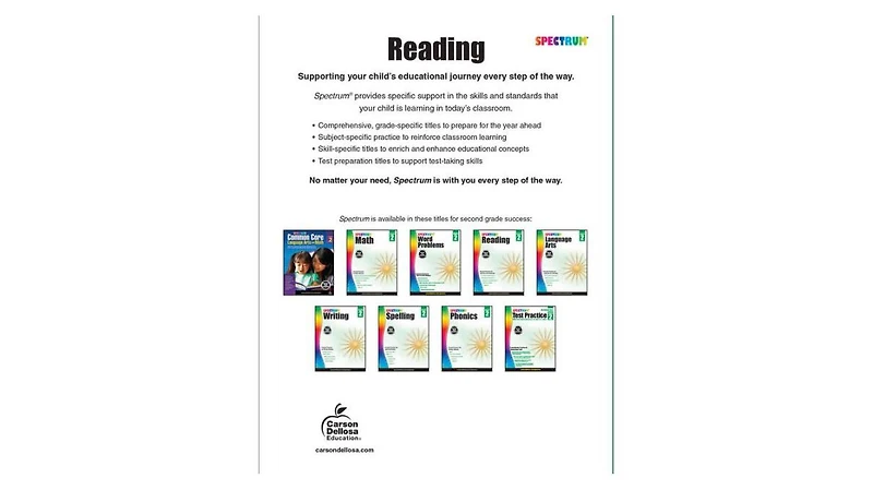 Spectrum Reading Workbook, Grade 2 by Spectrum Compiler