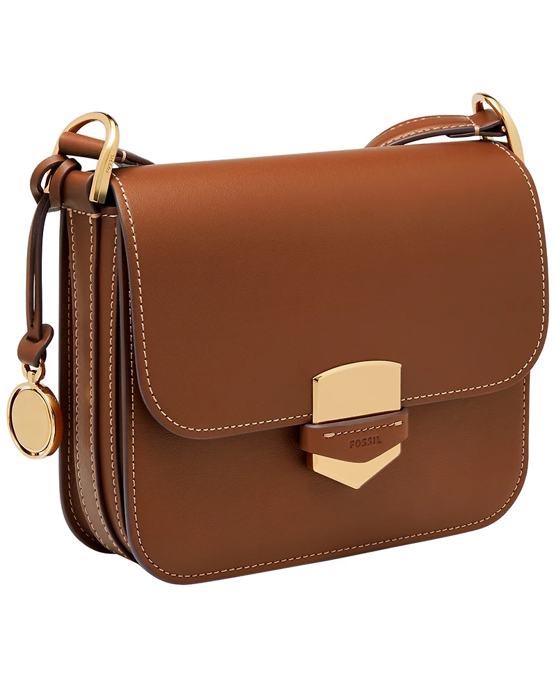 Fossil Lennox Leather Flap Crossbody Bag