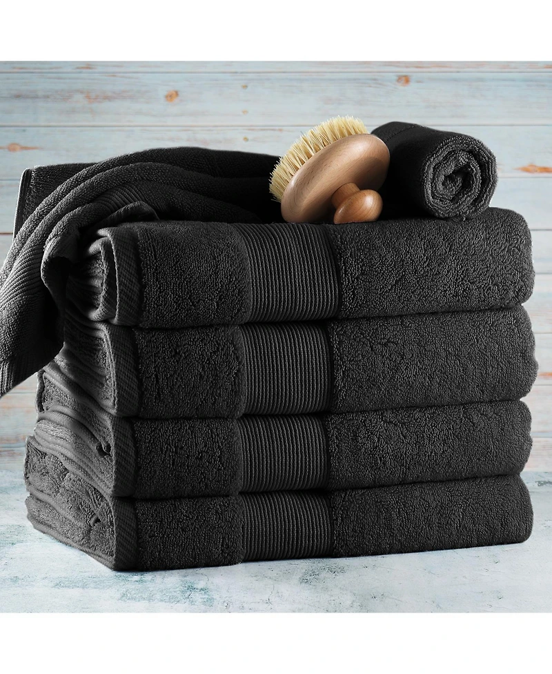 6-Piece Luxury Bath Towel Set - 700 Gsm 100% Combed Cotton, Soft & Absorbent