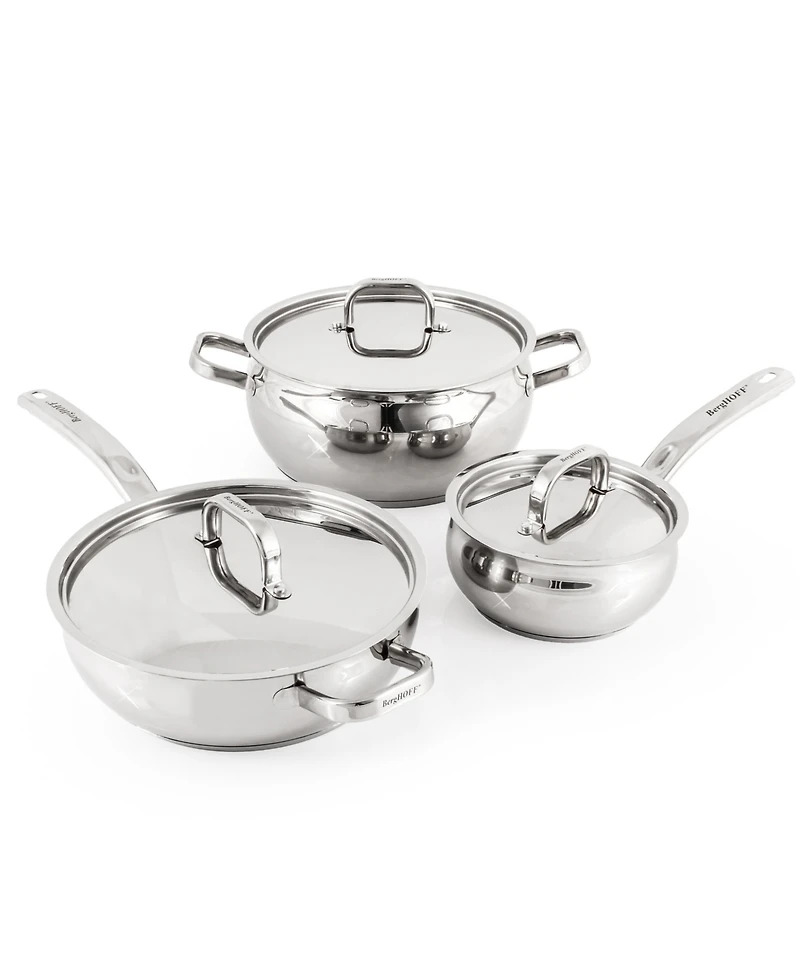 BergHOFF Belly Shape 12pc 18/10 Stainless Steel Cookware Set