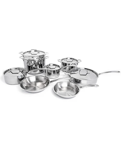 BergHOFF Professional 13pc Tri-Ply 18/10 Stainless Steel Cookware Set with Ss Lids
