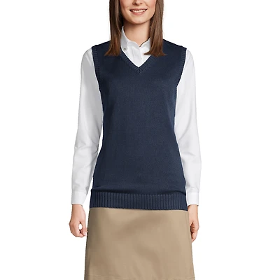 Lands' End Women's Cotton Modal Sweater Vest