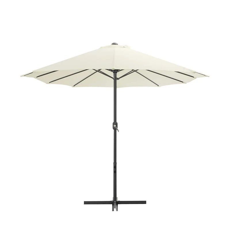 Outdoor Parasol with Aluminum Pole 181.1"x106.3" Sand