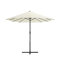 Outdoor Parasol with Aluminum Pole 181.1"x106.3" Sand