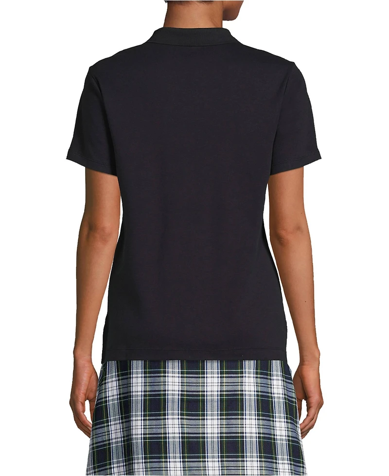 Lands' End Women's Short Sleeve Feminine Fit Interlock Polo Shirt