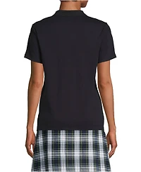 Lands' End Women's Short Sleeve Feminine Fit Interlock Polo Shirt