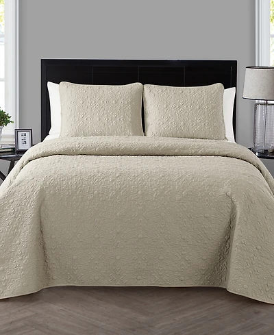 Vcny Home Caroline Embossed 3-Pc. Quilt Set, Full/Queen