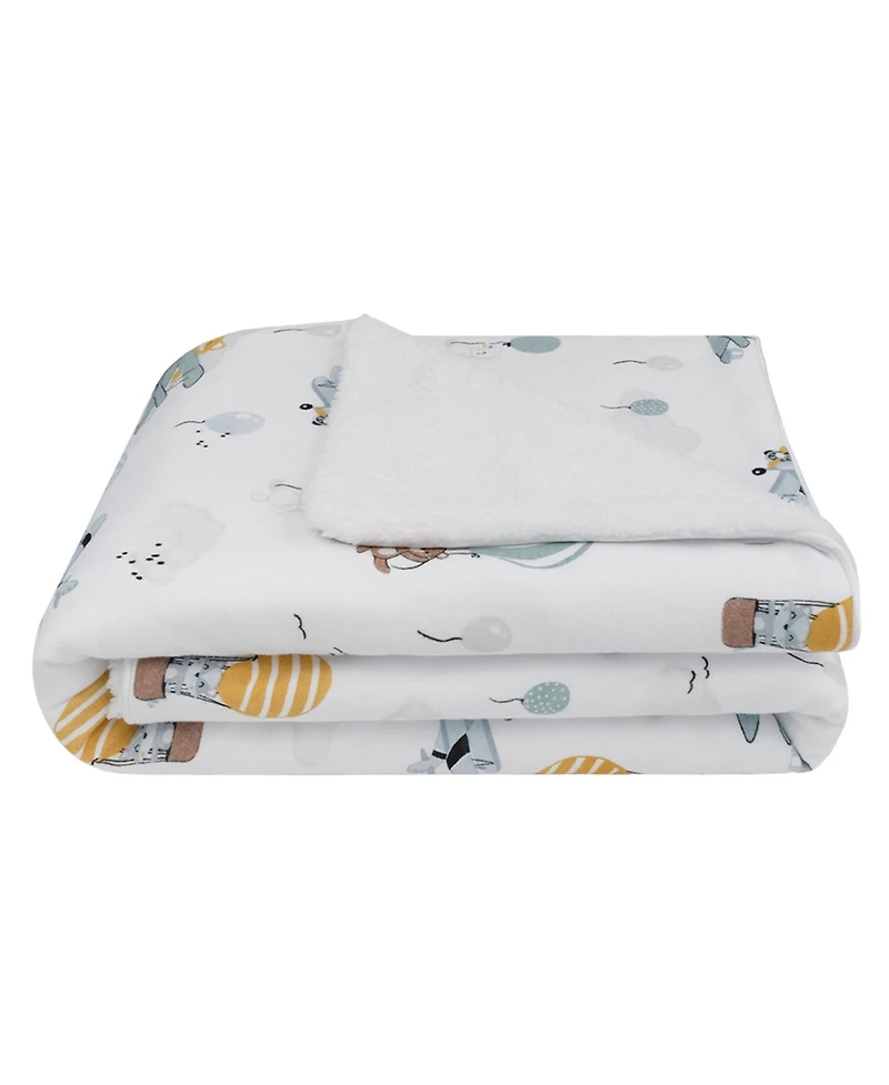 Living Textiles Baby Boys Jersey Sherpa Blanket