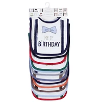 Little Treasure Baby Boy Cotton Bibs 12pk, Holiday Bow Ties, One Size