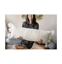 Sunday Citizen Braided Pom Decorative Pillow, 14" x 36"