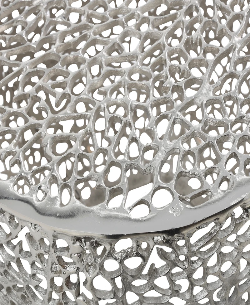 Rosemary Lane 16" Aluminum Abstract Coral Accent Table