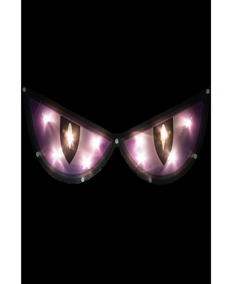 20" Lighted Eyes Halloween Window Silhouette Decoration