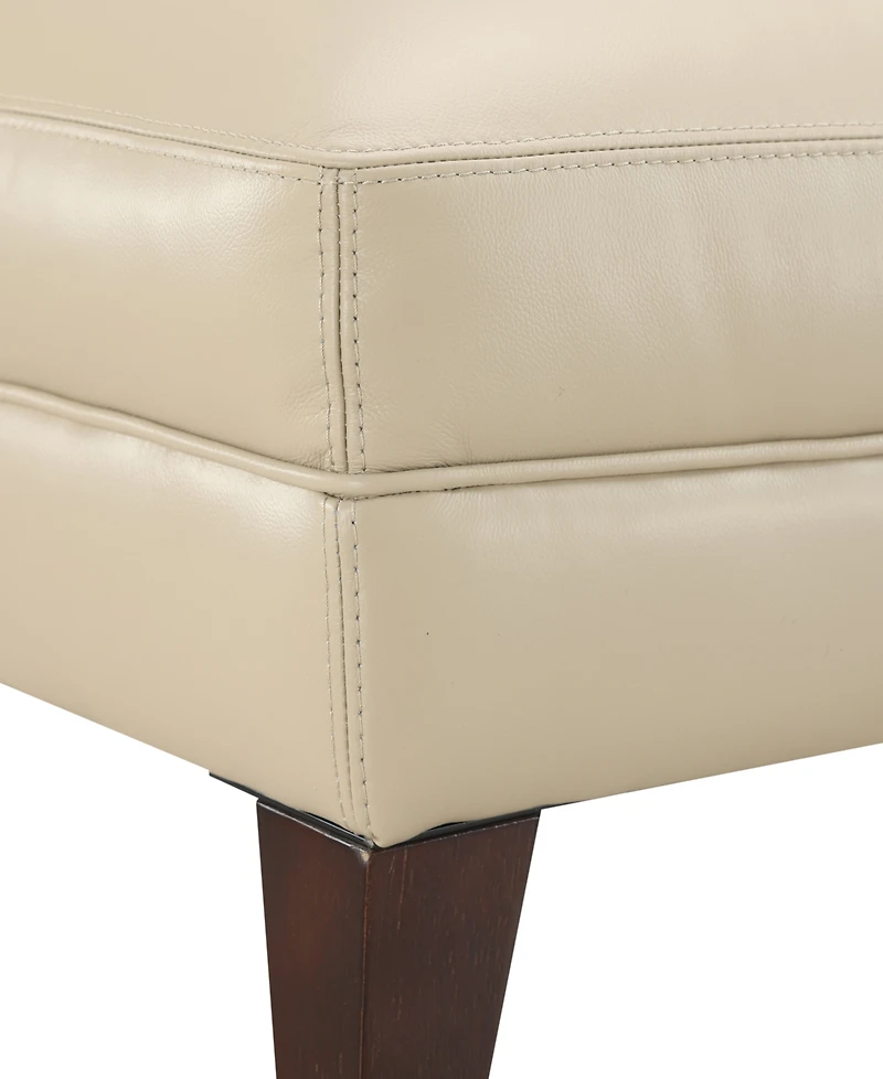 Collyn 31" Modern Leather Ottoman, Created for Macy's