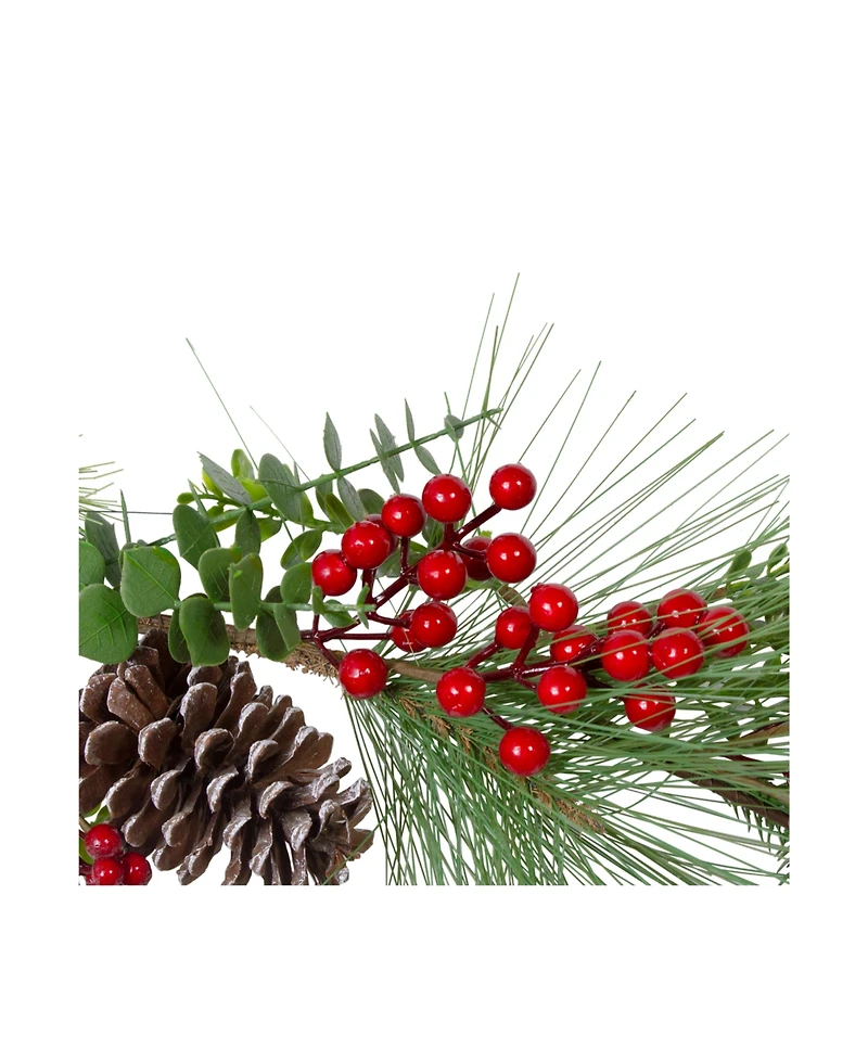 5' x 10" Berry Pine and Eucalyptus Artificial Christmas Garland - Unlit