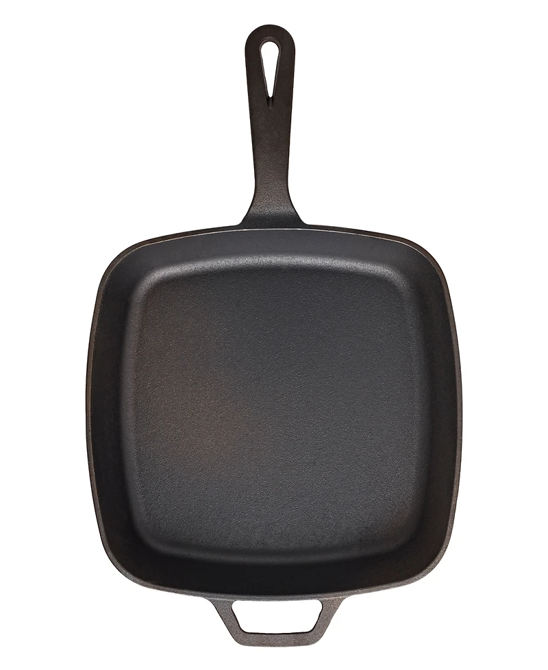 Smith and Clark Cast Iron 11" Open Square Fry pan with Assist Handle