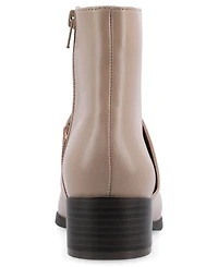 Journee Collection Women's Kyler Two Tone Block Heel Booties