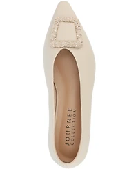 Journee Collection Women's Elowen Tru Comfort Foam Slip On Slim Squared Off Pointed Toe Flats
