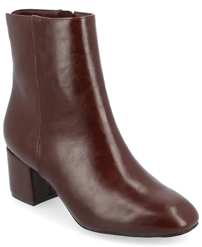 Journee Collection Women's Adria Round Toe Block Heel Booties
