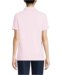 Lands' End Women's School Uniform Short Sleeve Interlock Polo Shirt
