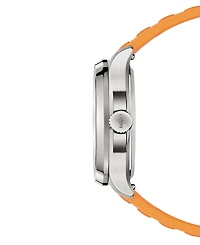 Mido Men's Swiss Automatic Multifort Orange Rubber Strap Watch 41mm