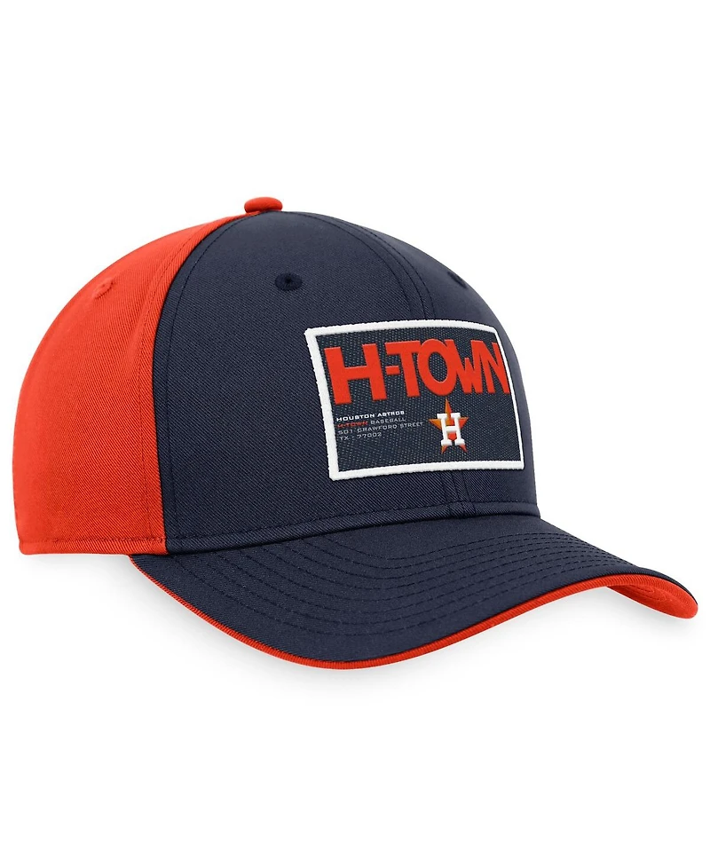 Men's Nike Navy, Orange Houston Astros Classic99 Colorblock Performance Snapback Hat