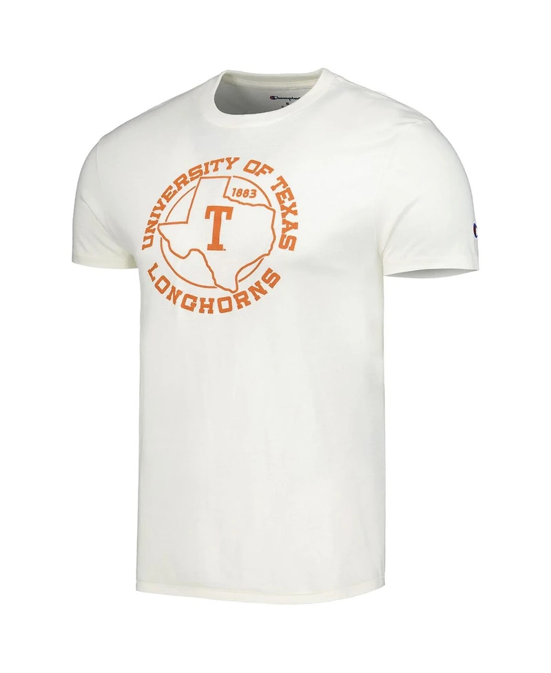 Men's Champion White Texas Longhorns Vault State Tri-Blend T-shirt