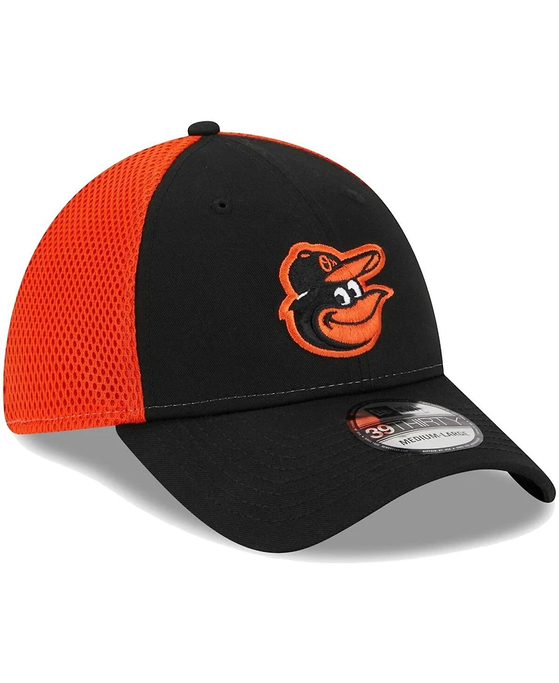 Men's New Era Black Baltimore Orioles Team Neo 39THIRTY Flex Hat