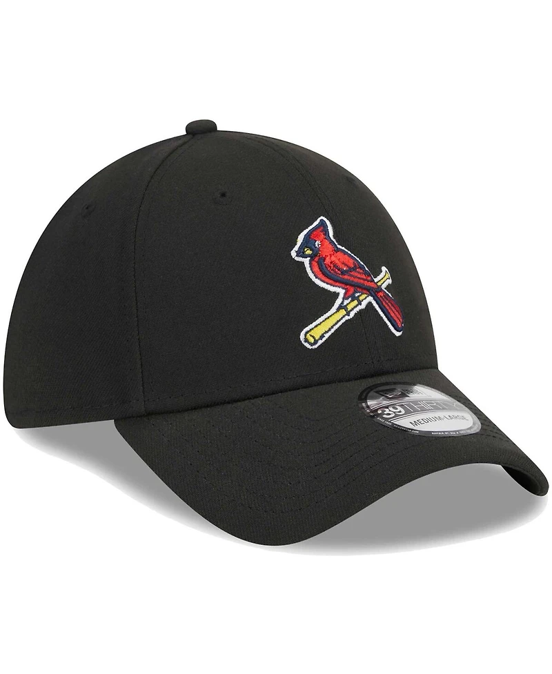 Men's New Era Black St. Louis Cardinals Logo 39THIRTY Flex Hat