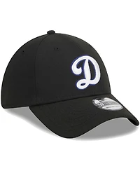 Men's New Era Black Los Angeles Dodgers Logo 39THIRTY Flex Hat