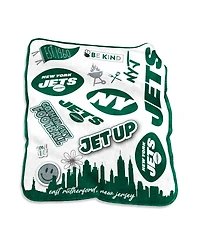 New York Jets 50'' x 60'' Native Raschel Plush Throw Blanket
