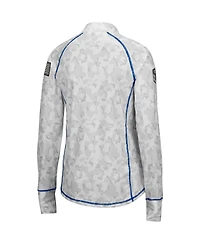 Women's Colosseum White Kentucky Wildcats Oht Military-Inspired Appreciation Officer Arctic Camo Fitted Lightweight 1/4-Zip Jacket