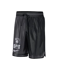 Men's Nike Black, Anthracite Brooklyn Nets Courtside Versus Force Split Dna Performance Shorts