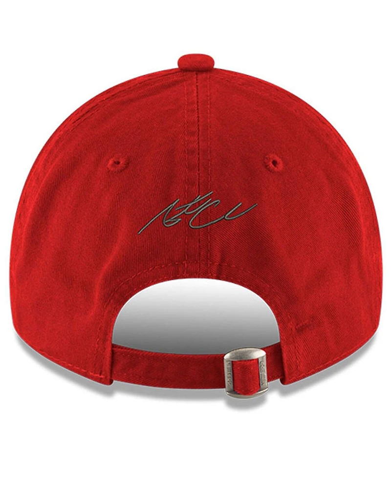 Men's New Era Scarlet Austin Cindric Enzyme Washed 9TWENTY Adjustable Hat